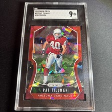 2019 Panini Prizm #277 Pat Tillman Red Ice Color Match SGC 9 Cardinals