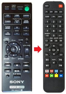 Fernbedienung geeignet für SONY CMT-BT60 | CMT-BT60B | CMT-BT80W