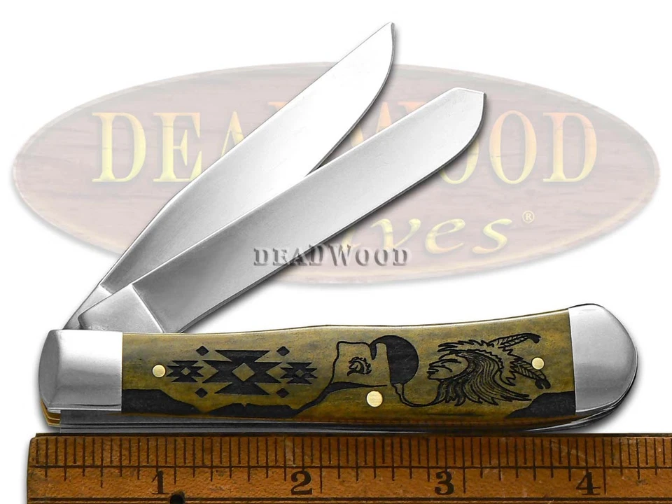 Cuchillo de acero inoxidable Case xx Yellowhorse Early Morning Singer hueso verde oliva Foto 3 de 4