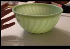 Vintage Fire King Ware Jadeite Color Swirl Pattern Mixing Bowl 8" MINT