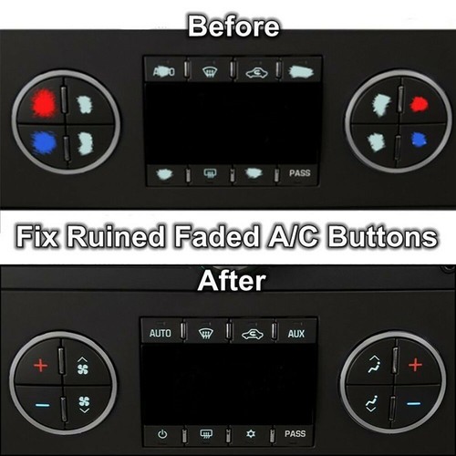 AC Dash BUTTON Repair Kit Dual Climate Control Decal Stickers For GM SUV Trucks - Picture 4 of 10