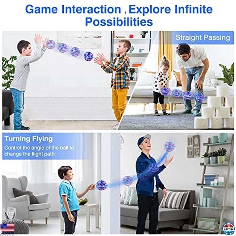Ciniffo 2025 Flying Orb Ball - Hand-Controlled Mini Drone Toy for Ages 6-10+ — 第 3/4 张图片