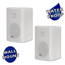 Acoustic Audio AA351W Indoor Outdoor 2 Way Speakers 500 Watt White Pair
