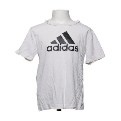 Adidas, T-shirt, Größe: 140, Weiß/Schwarz, Baumwolle, Print, Jungen #uR2
