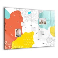 Glas Magnettafel Mit Glatter SchreibfläChe Schwarzem Marker Pop Abstraktion