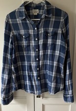 Levi's Women's Medium Long Sleeve Ultimate Western Button-Up Shirt - Blue Plaid