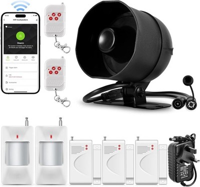WiFi Haus Alarmanlage 120dB Tür Fenster Sensor Einbrecher Sicherheit Kit Fernbedienung App