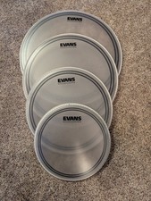 Evans EC2 coated rock Drumhead Lot of 4