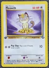 1st Edition Meowth - Jungle - #56/64 - Vintage Pokemon Card 1999 WOTC