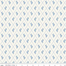RILEY BLAKE - Penelope by My Mind's Eye - Diamonds - Cream 1/4yd