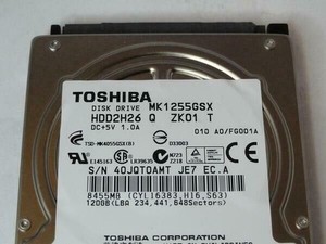 Toshiba MK1255GSX 120GB SATA 2,5" HDD UL02 T Teile oder funktioniert nicht