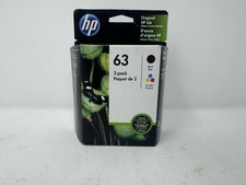 BNIB Sealed Genuine HP 63 Black  Tri-Color Ink Cartridge 2 Pack Dated 4/2021