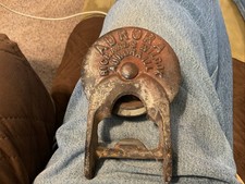 Vintage AURORA Richard Wilcox, Aurora, ILL. Steel Pulley. Hanging .  