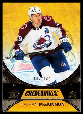 2021-22 Upper Deck Credentials #4 Nathan MacKinnon Orange #/149