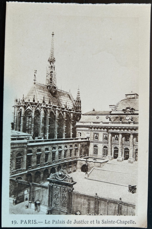 Antique postcard: Palais de Justice & Sainte-Chapelle, Paris, pre-1907, good con