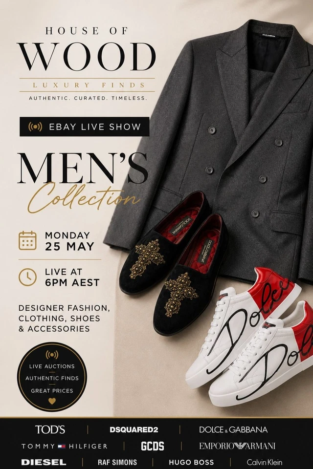 Mens Designer Luxury | $1 Starts | Dolce & Gabbana, Tommy Hilfiger + more