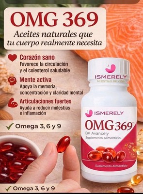 OMG 3,6,9 Ismerely Regula Niveles de Glucosa en la Sangre y Trigliceridos 60 cap