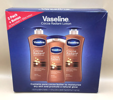 Vaseline Cocoa Radiant Lotion Set 2 20.3 Oz Pack  1 10 Oz. Bonus New In Box