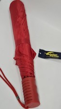 UNISEX RED UMBRELLA AUTO OPEN /CLOSE THE WEATHER STATION NWT