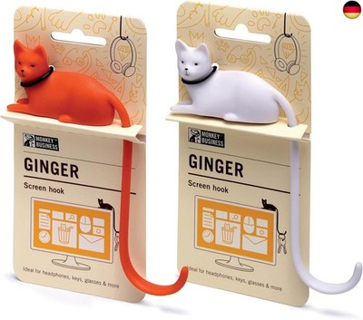Monkey Business Ginger The Cat Tail Haken für Computer-Bildschirm, 