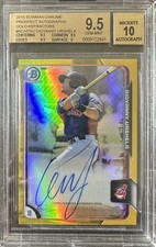 2015 Bowman Chrome Giovanny Urshela Gold Ref Auto RC #BCAP-GU 05/50 BGS 9.5/10
