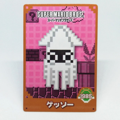 Blooper Super Mario Bros Pixel Art Karte Nintendo TOP JAPAN Spiel 1985〜2012 NES