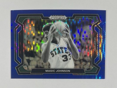 2024-25 Panini Prizm Draft Picks Magic Johnson #23 Variation Blue Pulsar /99