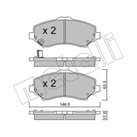 Metelli BremsbeläGe Vorne FüR Jeep Wrangler III Cherokee Dodge Nitro