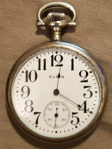 1905 Elgin 306 16s 15j Three (3)-Finger Bridge Open Face Vintage Pocket Watch