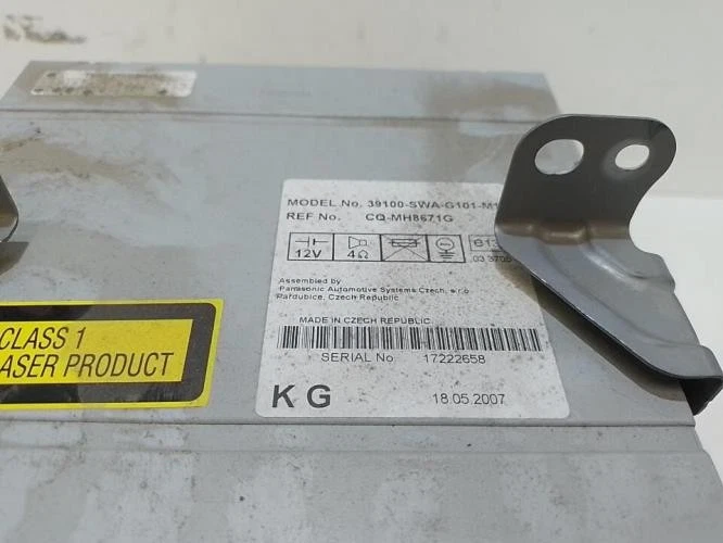 Autoradio d'origine HONDA CR-V 3 PHASE 1 39107SWAG11 - Photo 2/4