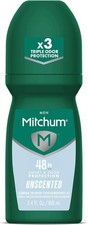 Mitchum Men's Antiperspirant Deodorant Roll-On, Quick Drying  Gentle Formula