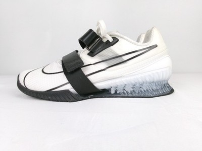 Nike Romaleos 4 Weightlifting Shoes White Black Men s Size 9.5 CD3463-101