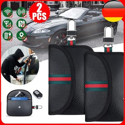 2 PACK Autoschlüssel Keyless Go Schutz RFID Funk Schlüssel Blocker Safe Tasche
