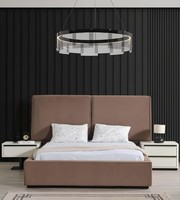 SchlafzimmermöBel Schlafzimmer Set Doppelbett Bett Nachttische 3Tlg Beige
