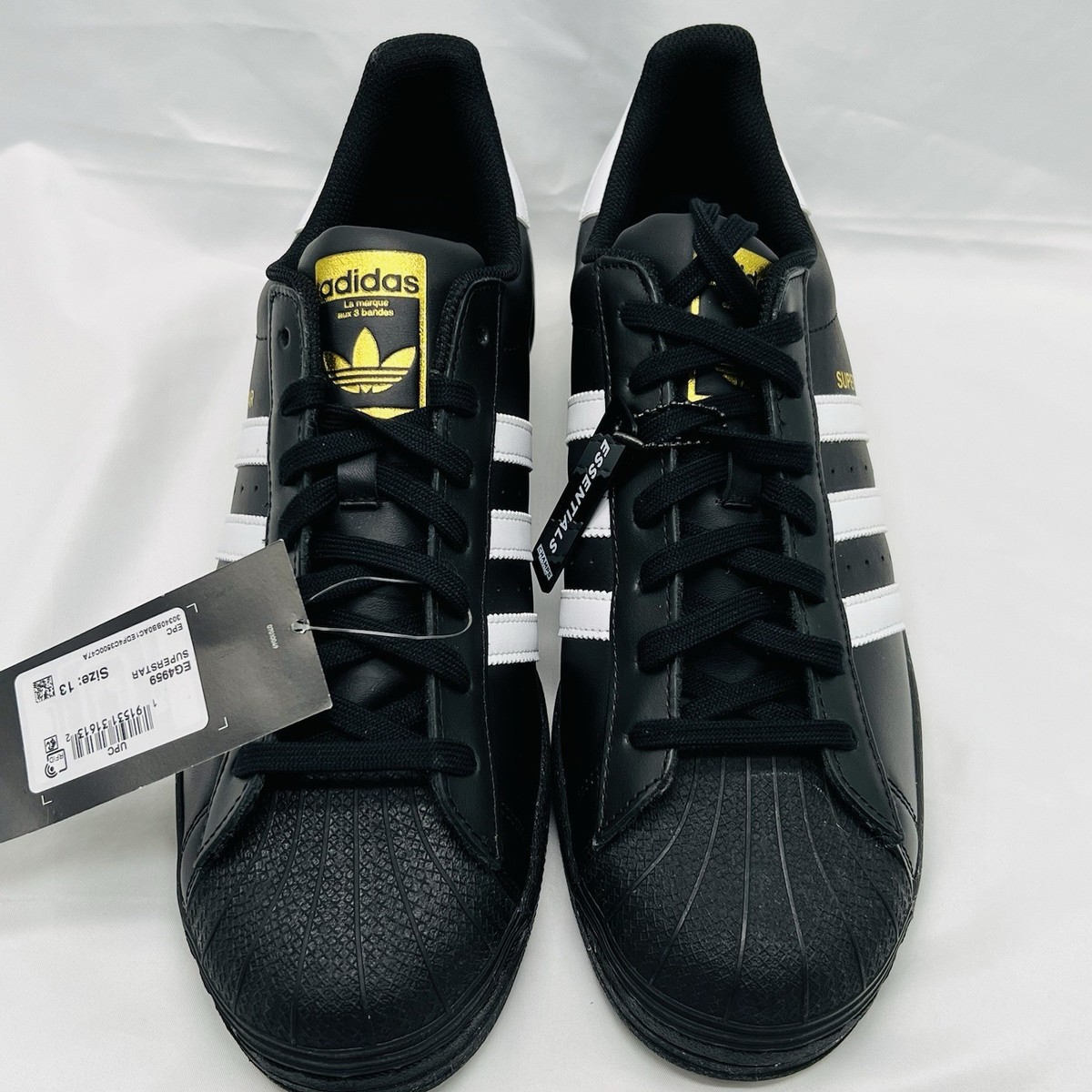 Adidas Originals Superstar Mens Shoes Black White - EG4959 Retro