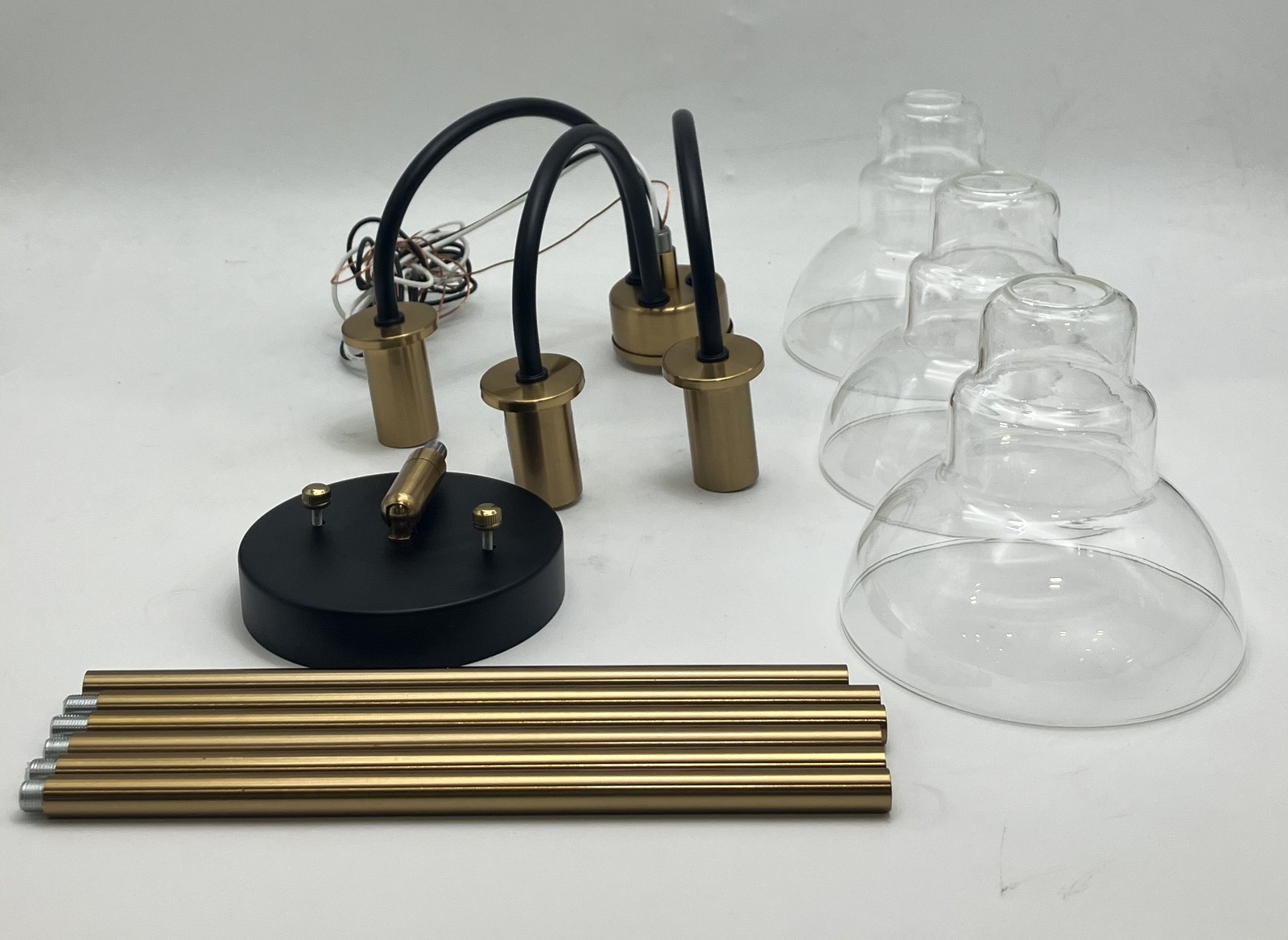 УНИВЕРСАЛЬНАЯ ЛЮСТРА НА 3 ЛАМПЫ ЧАША ИЗ ПРОЗРАЧНОГО СТЕКЛА НАСТЕННАЯ 125 В 75 Вт - МЕДЬ 17690₽