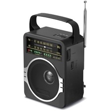 Portable AM FM Radio with Bluetooth 5.0 Speaker