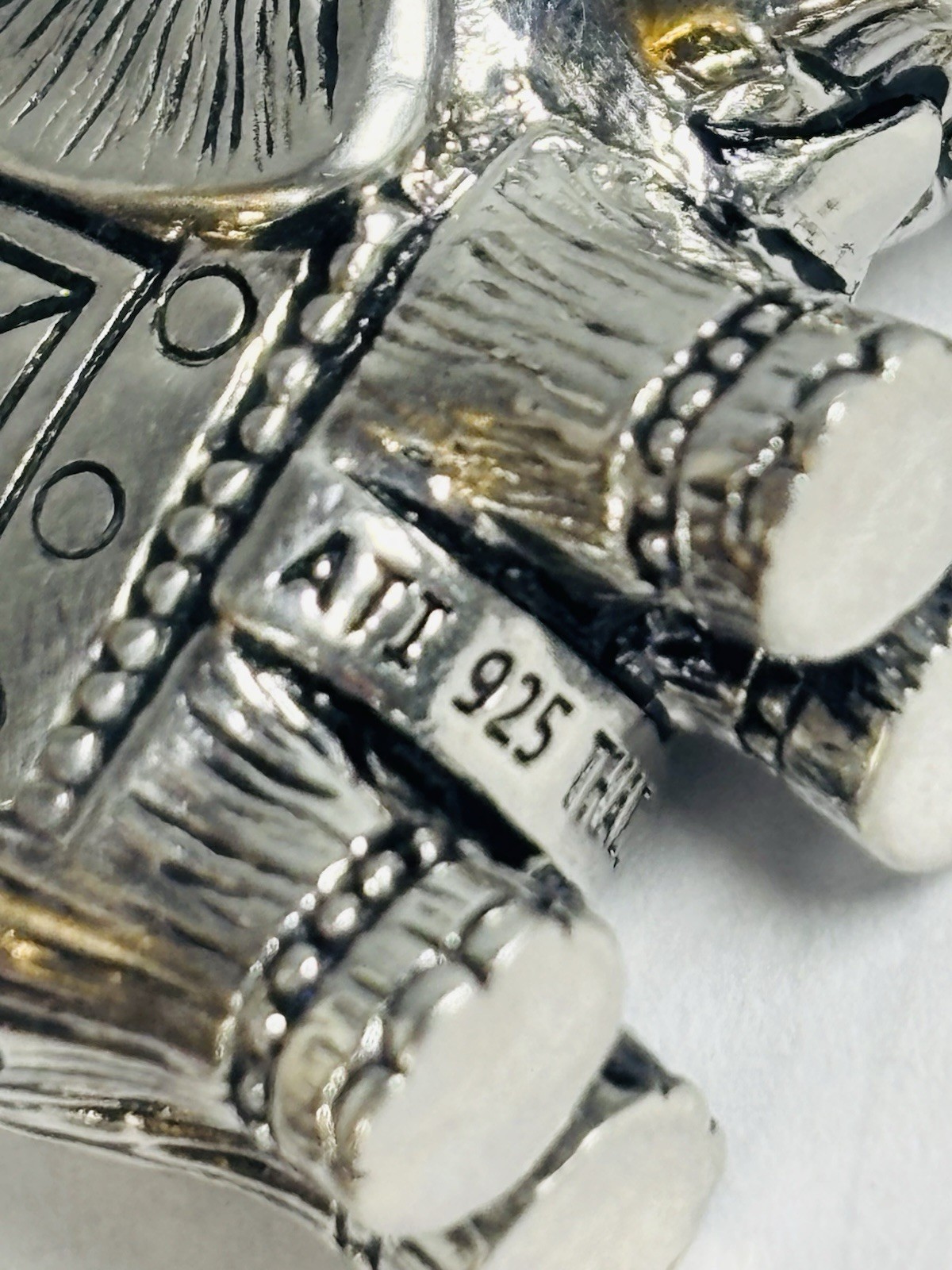 Signed AGI Solid STERLING SILVER 925 GOOD LUCK El… - image 11