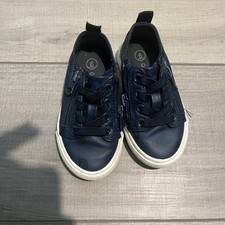 Cat Jack Toddler Boys Navy Blue Dinosaur Slip On Zipper Sneakers Size 6