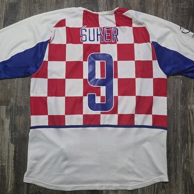 2002 Nike Croatia Home Soccer Jersey Davor Suker Men L World Cup