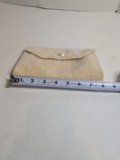 Vintage 50's-60's Evening Envelope Clutch Bag Beaded Pearl Made In Japan 