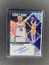 2024-25 Panini Mosaic Austin Reaves Collage Auto Silver Prizm Lakers