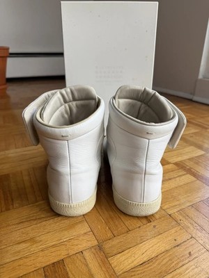 Maison Margiela Future White Men 9 42 Leather High Top Sneakers
