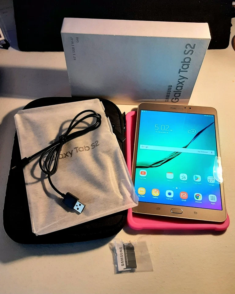 Samsung Galaxy Tab S2 8.0 SM-T713 WI-FI 32GB Dorado con Tarjeta SD de 64 GB Acc Foto 3 de 4