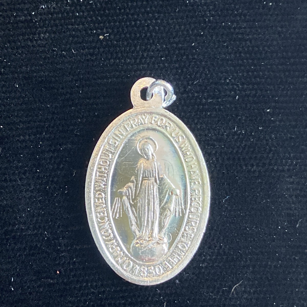Vintage 1830 Miraculous Mary Medal Conceived Without Sin Pray For