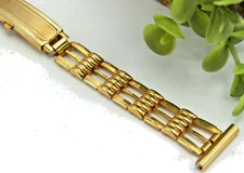 Antique 1930s art deco Peerless 1/40 12KT RGP Watch band 5/8" 16mm NOS