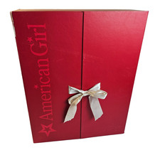 2012 American Girl Doll Red Keepsake Storage box with Storage Drawers Retired