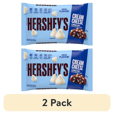 (2 pack) Hershey's Cream Cheese Flavored Baking Chips, Bag 8 oz...