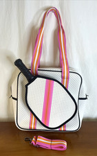 NEW Pickleball Bag White Shoulder Bag Interio...