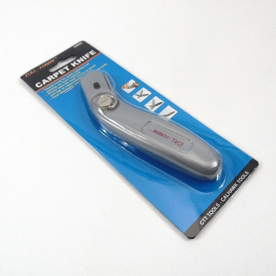 Cal-Hawk Carpet Knife Utility Cutter Folding Locking Razor Double Edge Blade